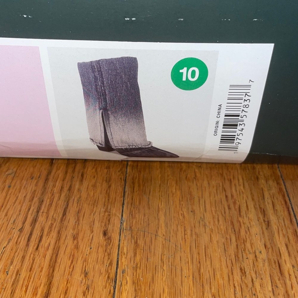 NEW Wild Fable Calista Boots-Denim Ombre Boots sz 10 - Picture 3 of 9